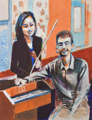 古楽器奏者と友人のヴァイオリニスト