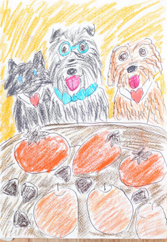 皆で秋の果物を食べよう♪②